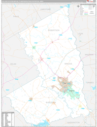College Station-Bryan Metro Area Wall Map Premium Style 2024